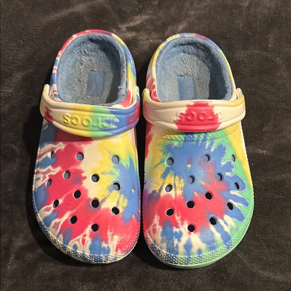 CROCS classic lined tie dye clog